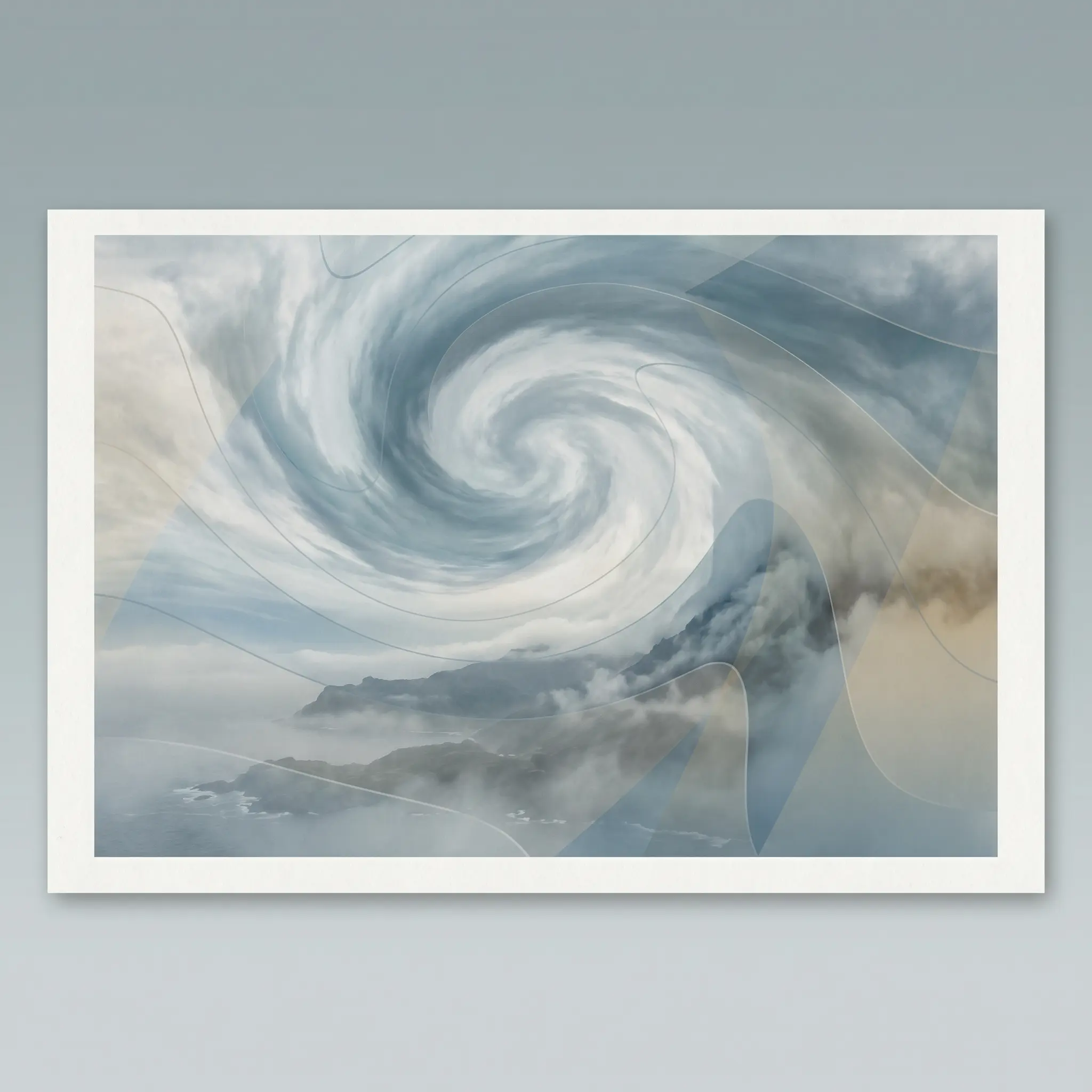 Coastal storm clouds and atmospheric bands used as a visual guide to weather terminology